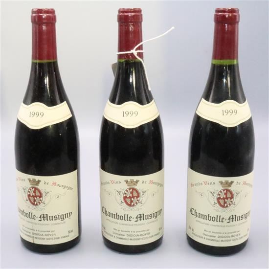 3 bottles of Chambolle - Musigny 199 red wine